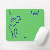 Minimalistisch Golf Swing Mousepad Muismat (Met muis)