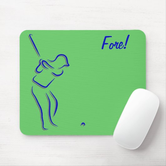 Minimalistisch Golf Swing Mousepad Muismat (Met muis)