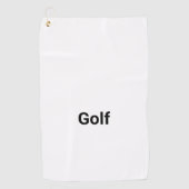 Minimalistisch "Golf" tekst Aangepast microvezel g Golfhanddoek (Voorkant)