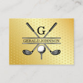 Minimalistisch Golfmonogram Visitekaartje (Voorkant)