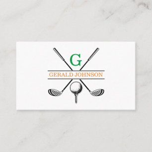 Minimalistisch Golfmonogram Visitekaartje