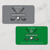 Minimalistisch Golfmonogram Visitekaartje (Voorkant / Achterkant)