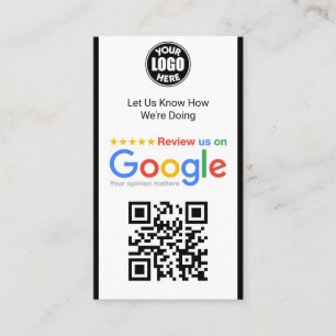 Minimalistisch Google Review visitekaartsjabloon Visitekaartje