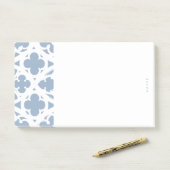 Minimalistisch gotisch venster (Bord blauw) Post-it® Notes (Op bureau)