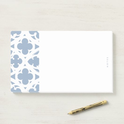 Minimalistisch gotisch venster (Bord blauw) Post-it® Notes (Op bureau)