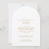 Minimalistisch goud alles in één eenvoudige boogbr kaart (Achterkant)