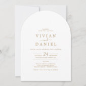 Minimalistisch goud alles in één eenvoudige boogbr kaart (Voorkant)