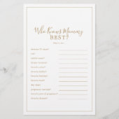 Minimalistisch goud dat de beste trivia-game van m flyer (Voorkant)