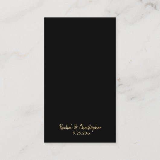 Minimalistisch Goud Details Bruiloft Invoegsel Beh Informatiekaartje (Achterkant)