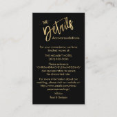 Minimalistisch Goud Details Bruiloft Invoegsel Beh Informatiekaartje (Voorkant)