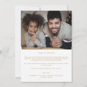 Minimalistisch goud eenvoudig wat een jaar Kerstmi Feestdagenkaart (Achterkant)