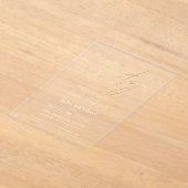 Minimalistisch goud Elegant Script 30e verjaardag Acryl Uitnodigingen (Laagn)