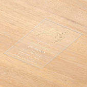 Minimalistisch goud Elegant Script 40e verjaardag Acryl Uitnodigingen (Laagn)