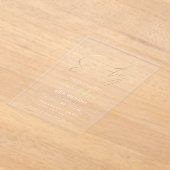 Minimalistisch goud Elegant Script 60e verjaardag Acryl Uitnodigingen (Laagn)