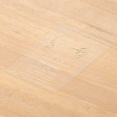 Minimalistisch goud Elegant Script 70e verjaardag Acryl Uitnodigingen (Laagn)