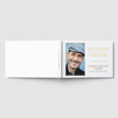 Minimalistisch goud en wit in liefdevolle geheugen gastenboek (Volledig)