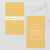 Minimalistisch goud en wit visitekaartje (Voorkant / Achterkant)