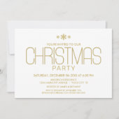 Minimalistisch goud- en witte kerstfeest kaart (Voorkant)