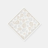 Minimalistisch goud en zilver kerstboom patroon servetten (Hoek)