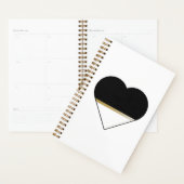 Minimalistisch goud en zwart hart planner (Display)