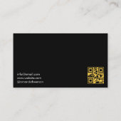 Minimalistisch goud en zwart huis overzicht onroer visitekaartje (Achterkant)