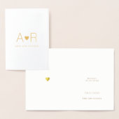 minimalistisch goud folie hart / monogram liefde b folie kaarten (Display)
