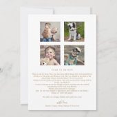 Minimalistisch goud gelooft jaar in Review portret Feestdagenkaart (Achterkant)