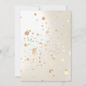 Minimalistisch goud Glitter Elegant Modern Wedding Kaart (Achterkant)