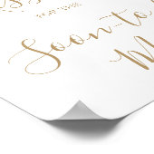 Minimalistisch Goud Guess The Kisses Spelbord Poster (Hoek)