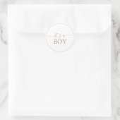 Minimalistisch goud Het is een Boy Sticker (Tas)