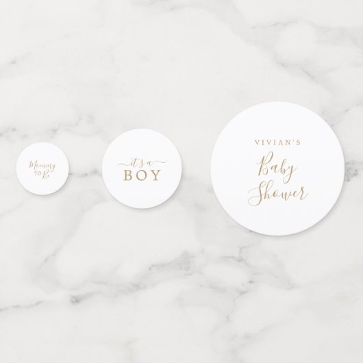 Minimalistisch goud Het is een padvinder Baby show Confetti (Voorkanten)