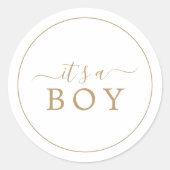 Minimalistisch goud Het is een Sticker van het Bab (Voorkant)