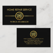 Minimalistisch goud lijn constructie tool visitekaartje (Voorkant / Achterkant)