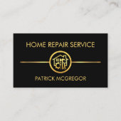 Minimalistisch goud lijn constructie tool visitekaartje (Voorkant)