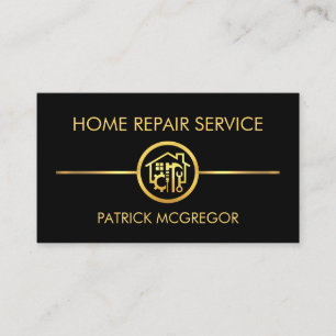 Minimalistisch goud lijn constructie tool visitekaartje