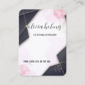 Minimalistisch goud-marbel sieraden Visitekaartje (Voorkant)