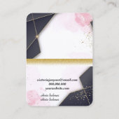 Minimalistisch goud-marbel sieraden Visitekaartje (Achterkant)