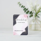 Minimalistisch goud-marbel sieraden Visitekaartje (Staand voorkant)