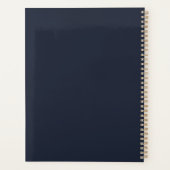 Minimalistisch Goud Marine Blauw Eenvoudig Profess Planner (Achterkant)