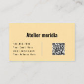 Minimalistisch Goud met QR-code Visitekaartje (Achterkant)