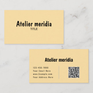 Minimalistisch Goud met QR-code Visitekaartje
