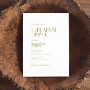 Minimalistisch Goud Modern Art Deco repetitie dine Kaart