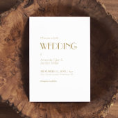 Minimalistisch goud moderne art deco alles in één  kaart