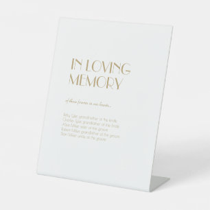 Minimalistisch goud moderne art deco in liefdevoll reclamebord met voetstuk