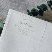 Minimalistisch goud noteer ons nieuwe adres etiket