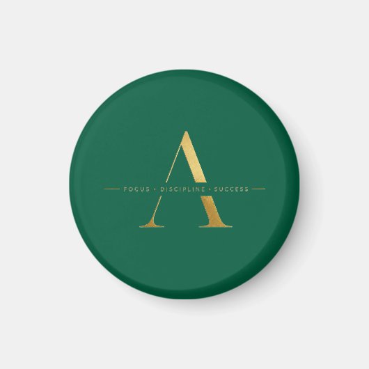 Minimalistisch goud ontwerp met succesdiscipline magneet (Voorkant)
