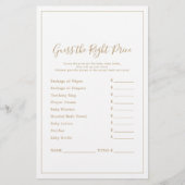 Minimalistisch goud raad het juiste prijsspel (Voorkant)