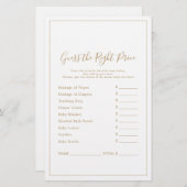 Minimalistisch goud raad het juiste prijsspel (Voorkant / Achterkant)