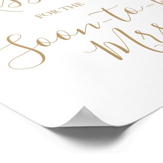 Minimalistisch goud raad hoeveel kisses Poster (Hoek)