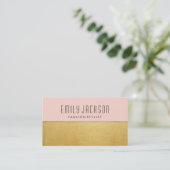 Minimalistisch goud - Roze Visitekaartje (Staand voorkant)